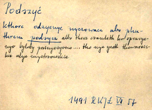 ręka W. Twardzika